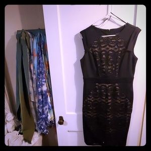 Black lace cocktail dress